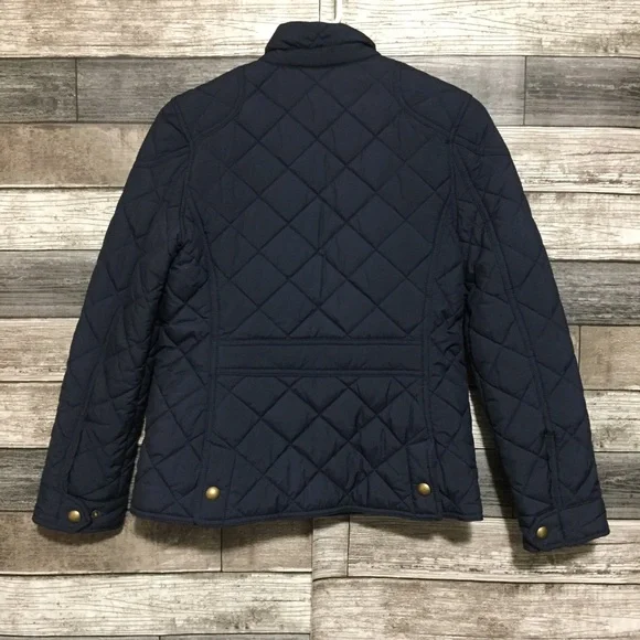 Polo Ralph Lauren Quilted Jacket Boy’s Size L 12-14 Navy Blue Full Zip Pockets - Picture 5 of 8